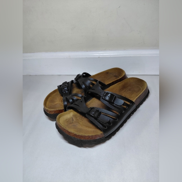 Betula By Birkenstock Women Size 38/7 Us Narrow Black Strappy Sandals - Picture 7 of 9